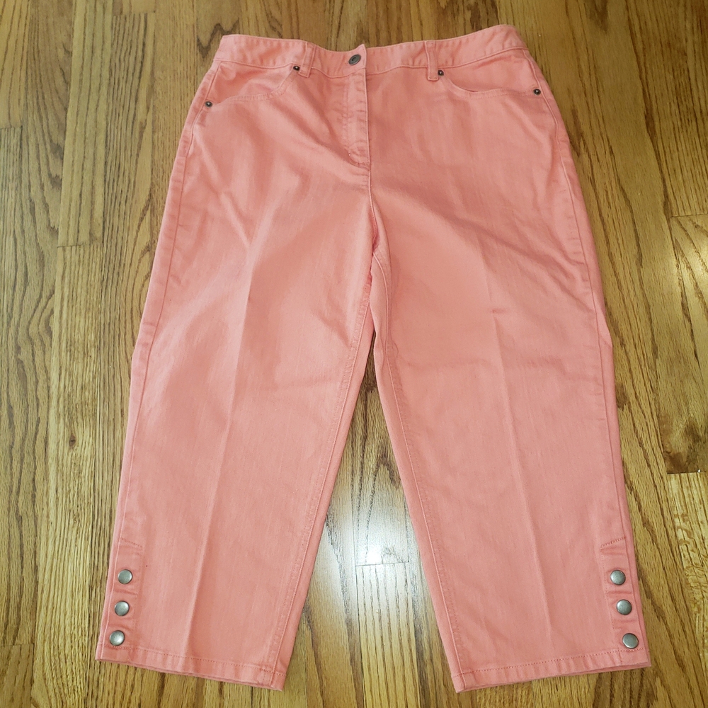 Talbots Coral Pink Stretch Petites Pants Size: 12P